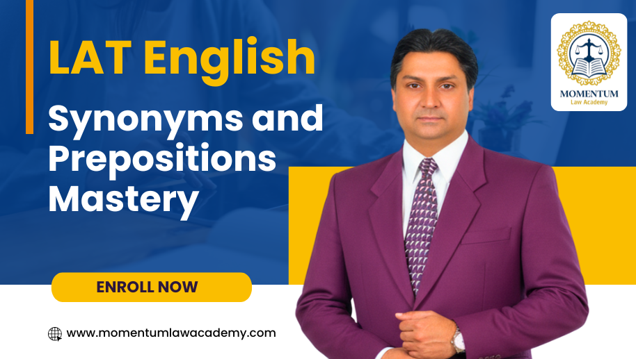 LAT English Mastery: 100 Synonyms & Fixed Prepositions with Urdu Meanings